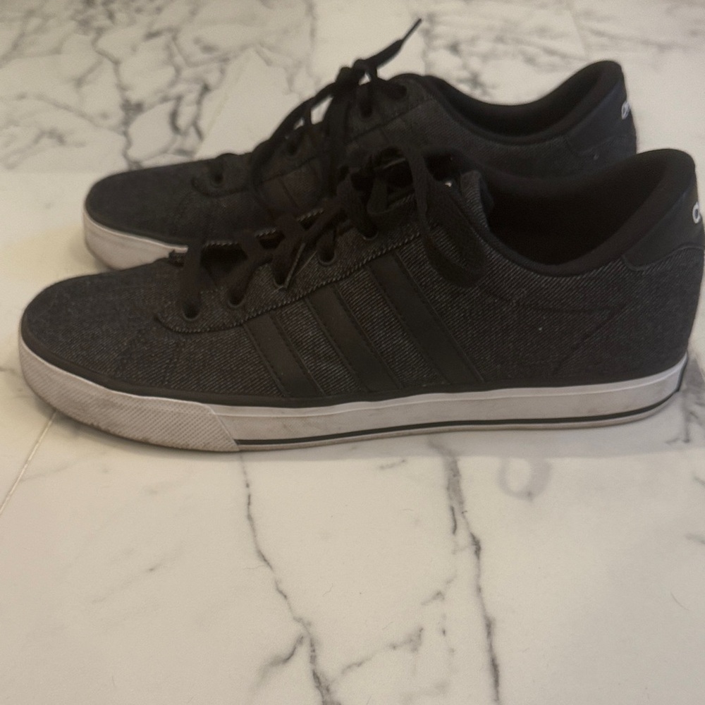 Adidas Men's Charcoal and Black Sneakers